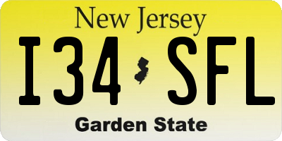 NJ license plate I34SFL