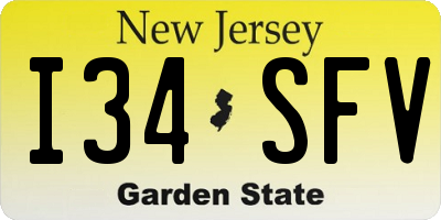 NJ license plate I34SFV