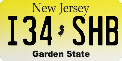 NJ license plate I34SHB