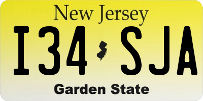 NJ license plate I34SJA