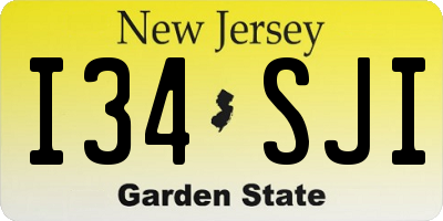 NJ license plate I34SJI