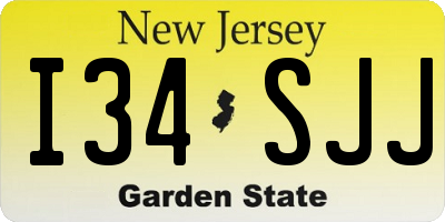 NJ license plate I34SJJ