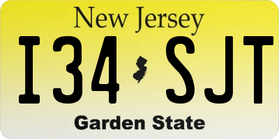 NJ license plate I34SJT