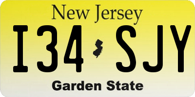 NJ license plate I34SJY