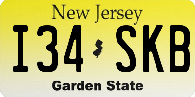 NJ license plate I34SKB