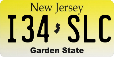 NJ license plate I34SLC
