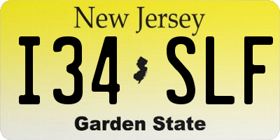 NJ license plate I34SLF