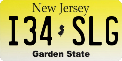 NJ license plate I34SLG