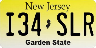 NJ license plate I34SLR