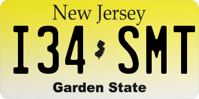 NJ license plate I34SMT