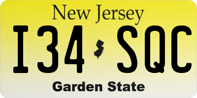 NJ license plate I34SQC