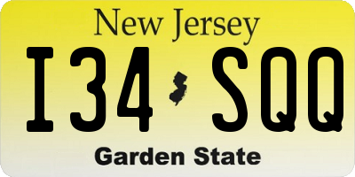 NJ license plate I34SQQ