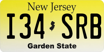 NJ license plate I34SRB