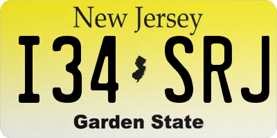 NJ license plate I34SRJ