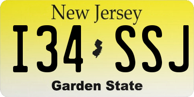 NJ license plate I34SSJ