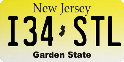 NJ license plate I34STL