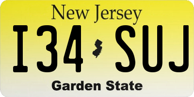 NJ license plate I34SUJ