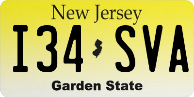 NJ license plate I34SVA