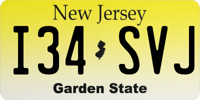 NJ license plate I34SVJ