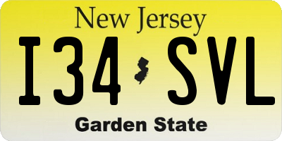 NJ license plate I34SVL