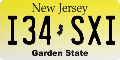 NJ license plate I34SXI
