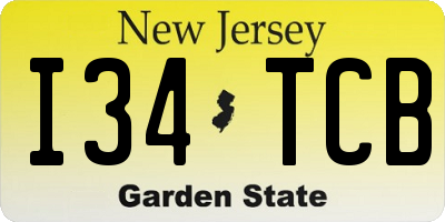 NJ license plate I34TCB