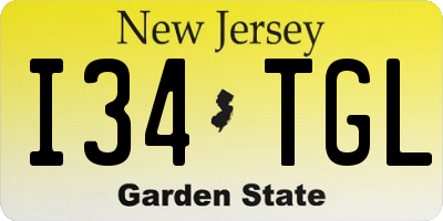 NJ license plate I34TGL