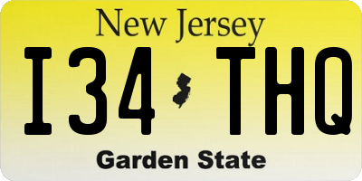 NJ license plate I34THQ