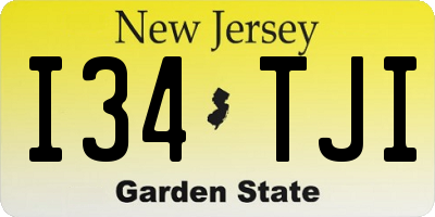 NJ license plate I34TJI