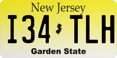 NJ license plate I34TLH