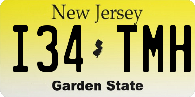 NJ license plate I34TMH