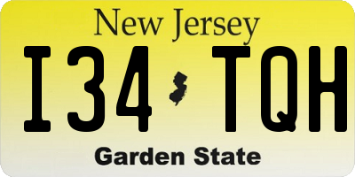 NJ license plate I34TQH