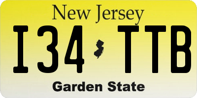 NJ license plate I34TTB