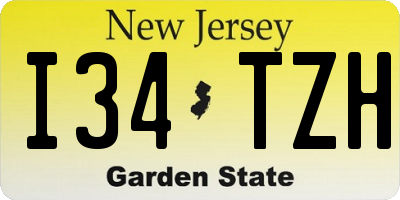 NJ license plate I34TZH