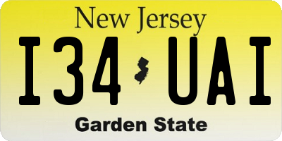 NJ license plate I34UAI