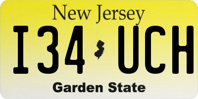 NJ license plate I34UCH