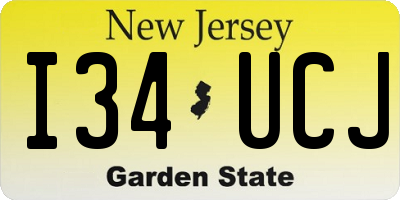 NJ license plate I34UCJ