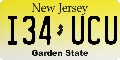 NJ license plate I34UCU