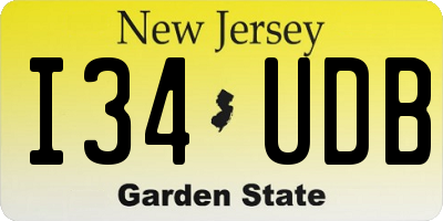 NJ license plate I34UDB