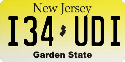 NJ license plate I34UDI