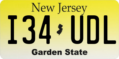 NJ license plate I34UDL