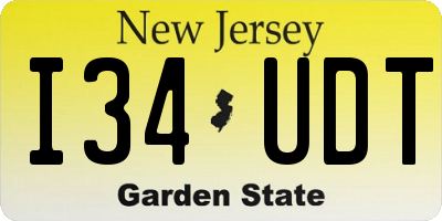 NJ license plate I34UDT