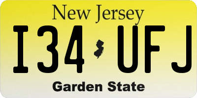 NJ license plate I34UFJ