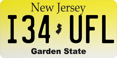 NJ license plate I34UFL