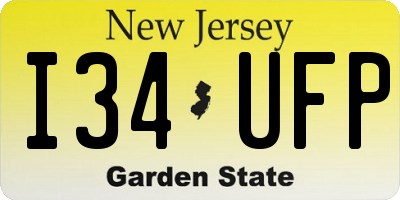 NJ license plate I34UFP
