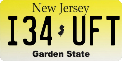 NJ license plate I34UFT