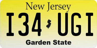 NJ license plate I34UGI