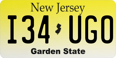 NJ license plate I34UGO