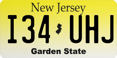NJ license plate I34UHJ