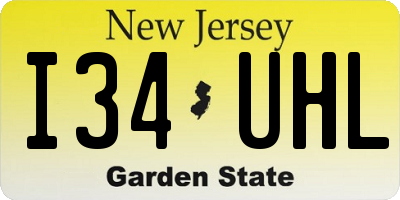 NJ license plate I34UHL